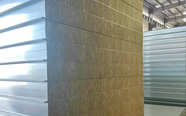 高密度防火牆材質保溫板外牆板岩棉夾心板