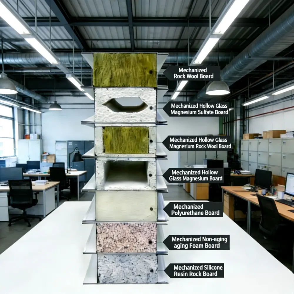 高密度防火牆材質保溫板外牆板岩棉夾心板